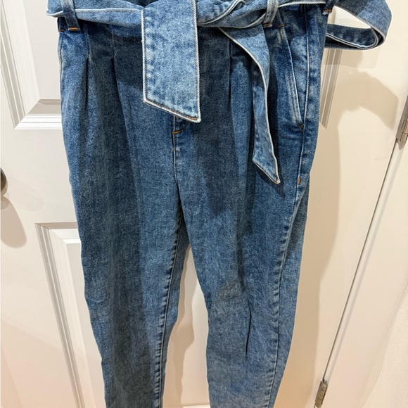 Sezane Austin Stylish Blue High-Waisted Women Jeans - Picture 3 of 4